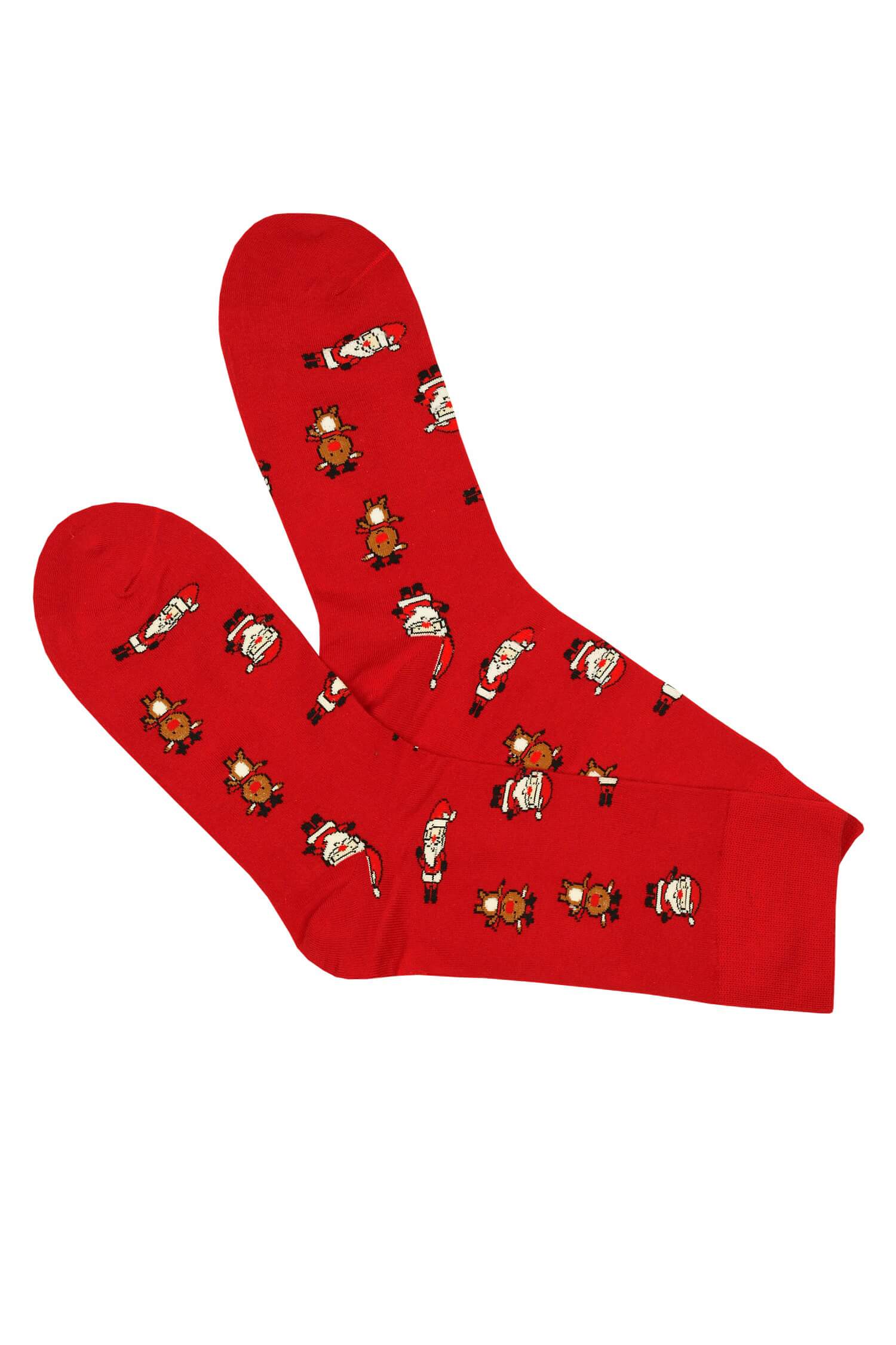 Pánské veselé ponožky AuraVia Vánoční 39-42 červená