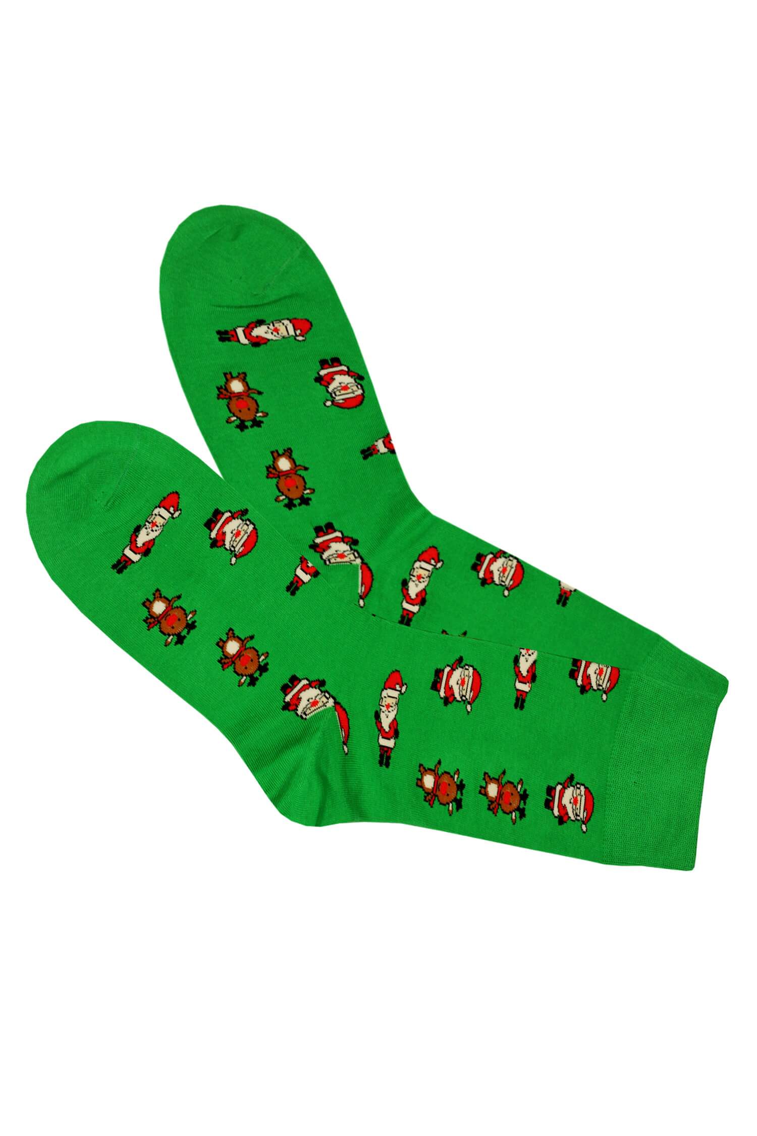 Pánské veselé ponožky AuraVia Vánoční 39-42 zelená