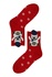 Vánoční vysoké ponožky dámské White bear červená 35-38