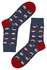 Pánské vánoční ponožky se skřítky šedomodrá 39-42