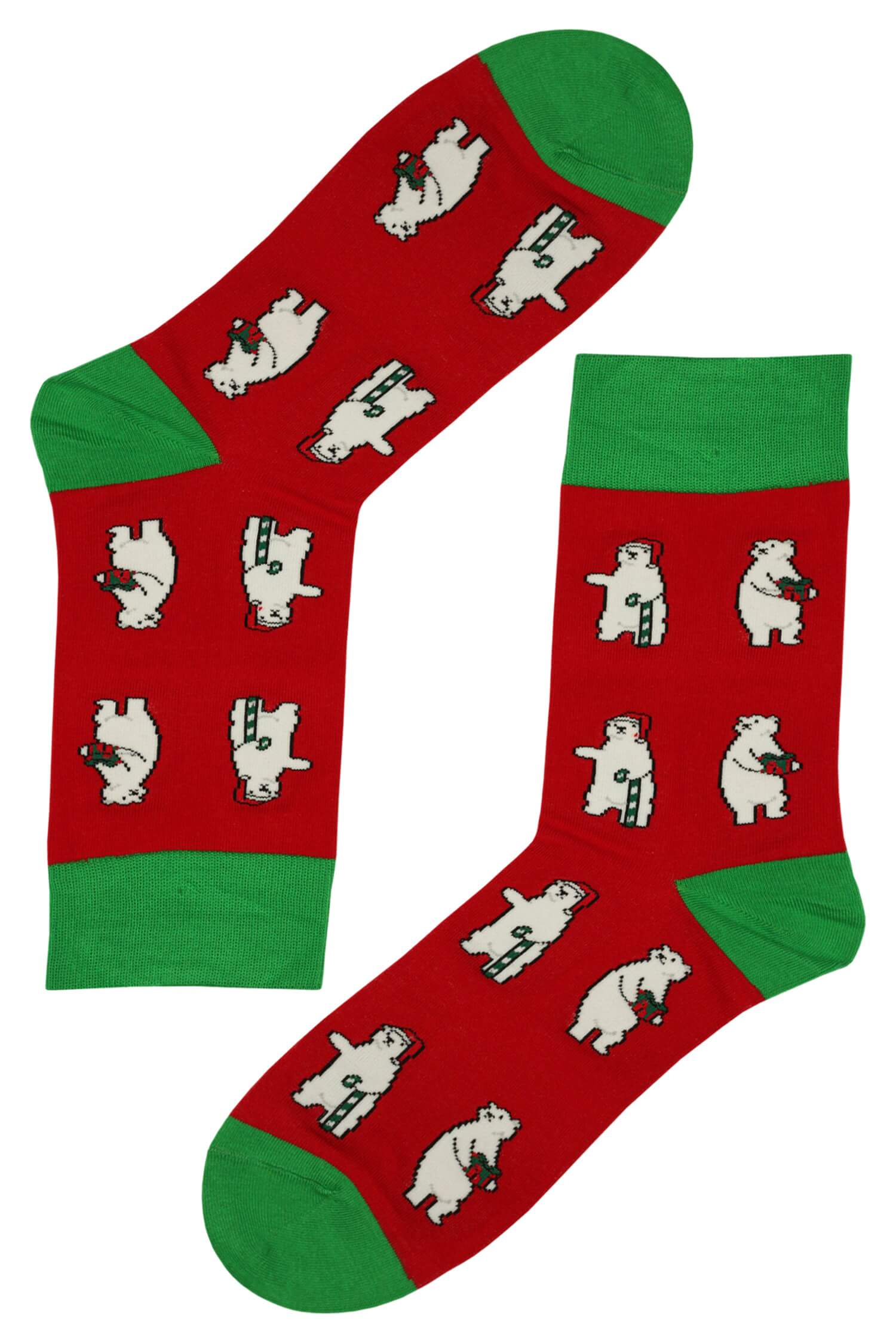 Pánské vánoční ponožky s polárními medvědy 43-46 červená
