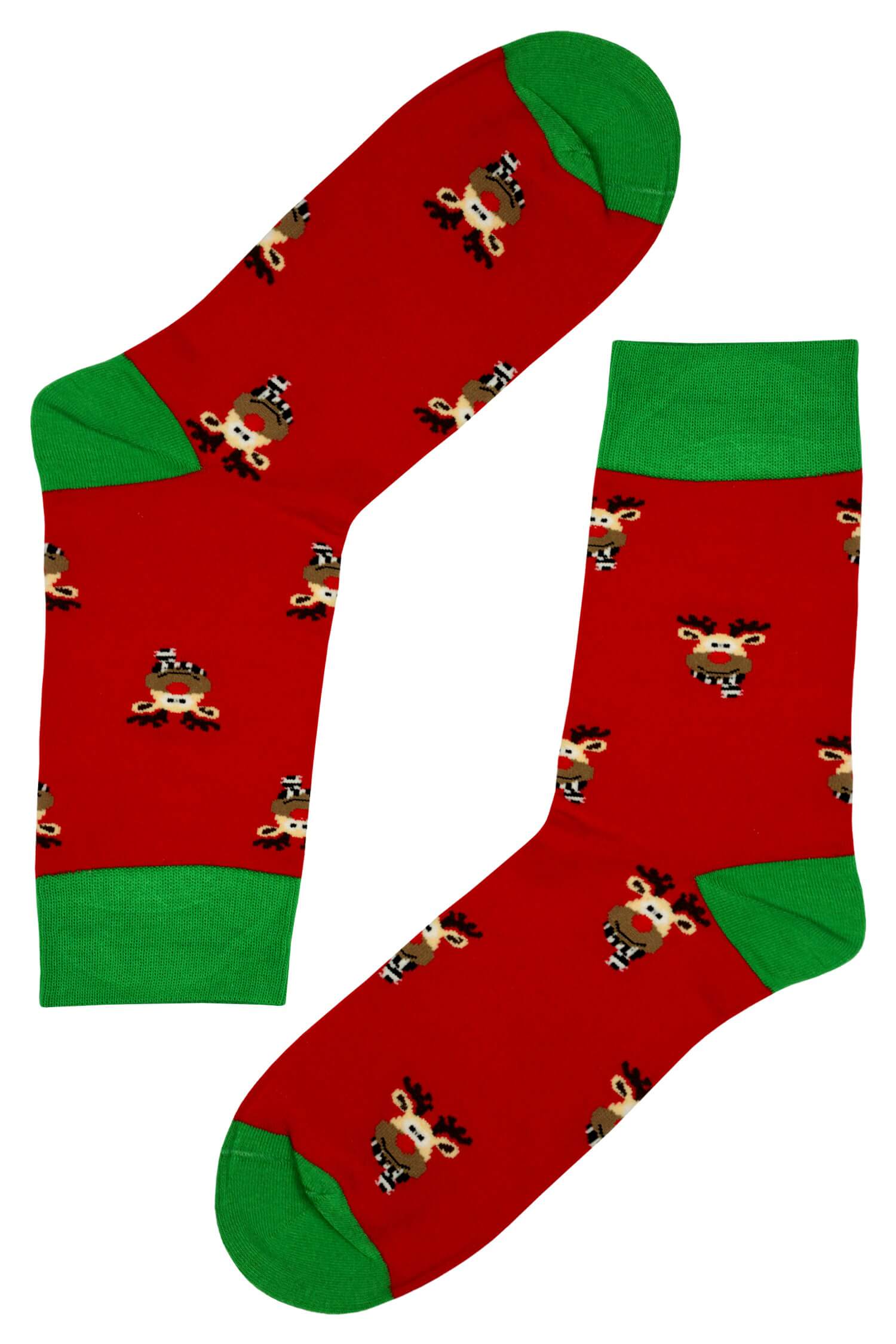 Pánské vánoční ponožky Sob Rudolf 39-42 červená