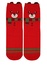 Vánoční medvídek - veselé dámské ponožky červená 35-38