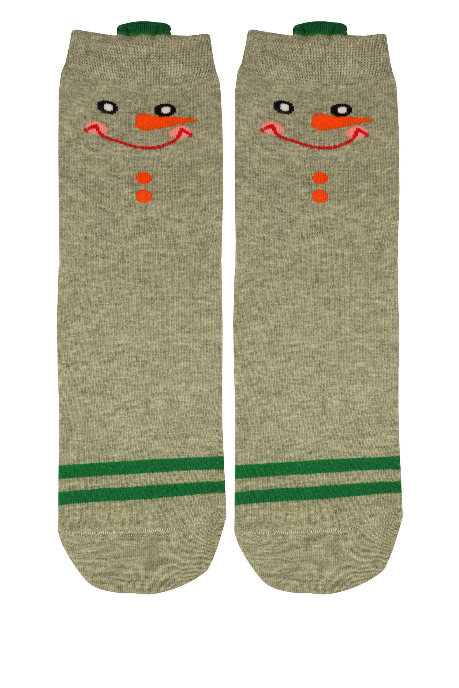 Vánoční sněhulák - veselé dámské ponožky 35-38 šedá