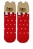 Vánoční puntíky - veselé dámské ponožky červená 35-38