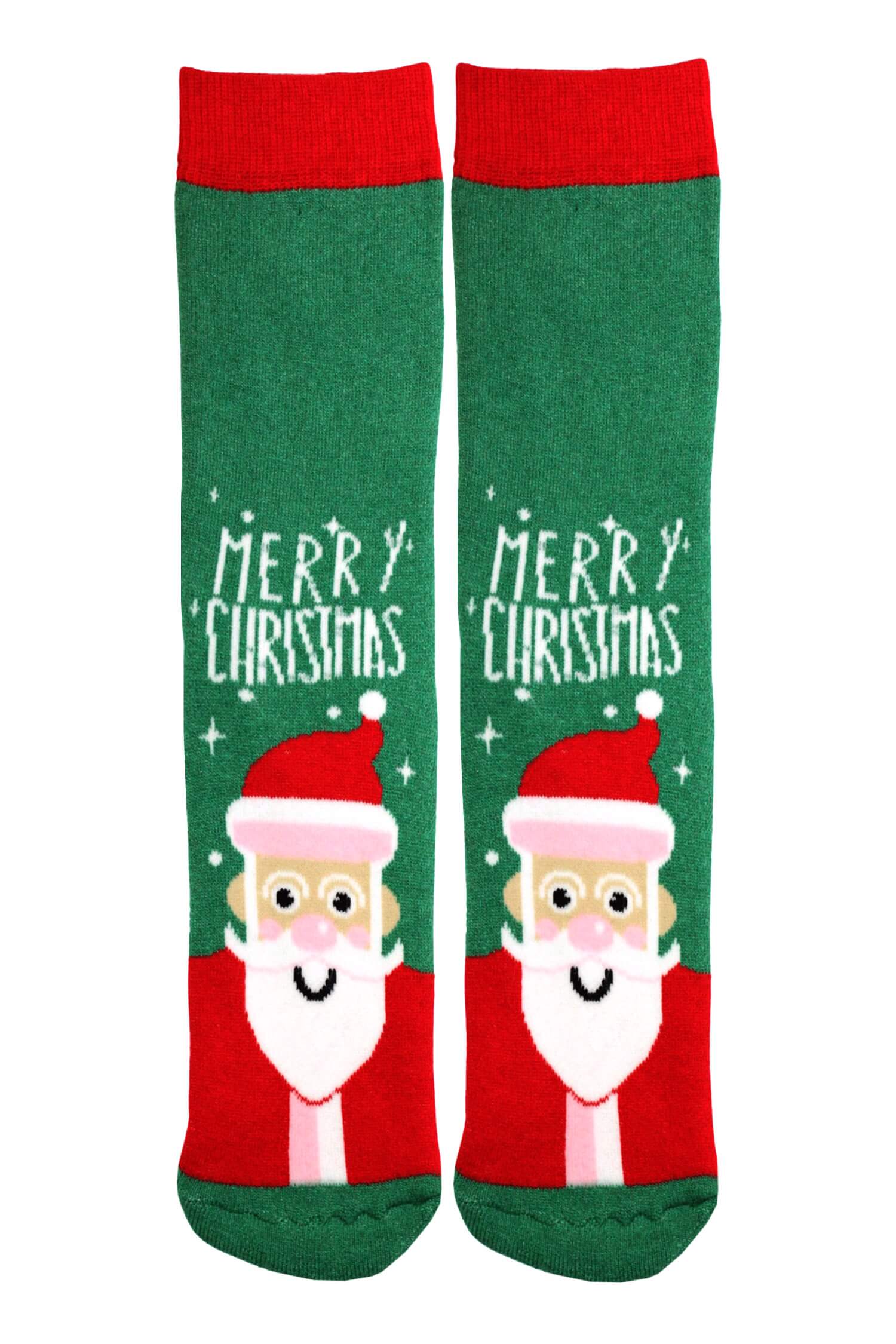 Virgina vánoční termo ponožky dámské santa claus 35-38 zelená