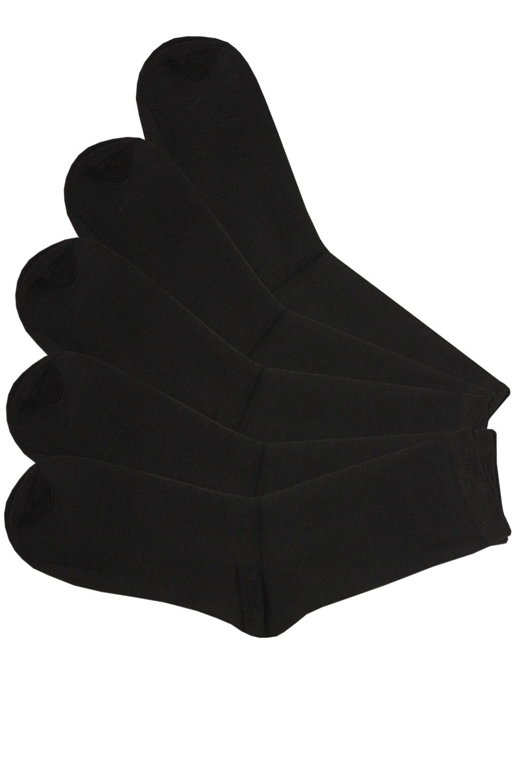 Bavlněné pánské ponožky levně B-5056 - 5 párů 39-42 černá