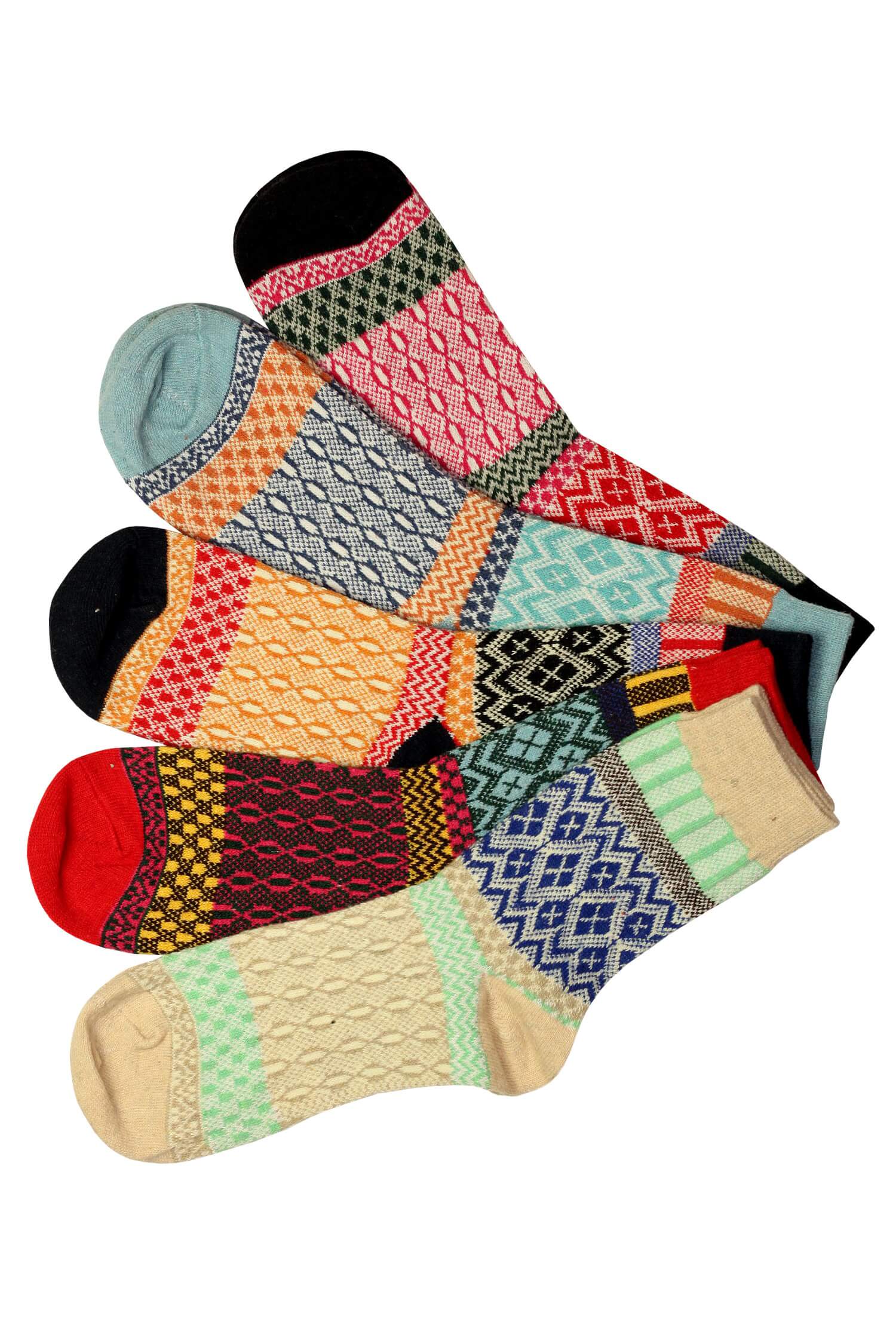 Pesail termo barevné zimní ponožky s vlnou DW02 35-38 vícebarevná