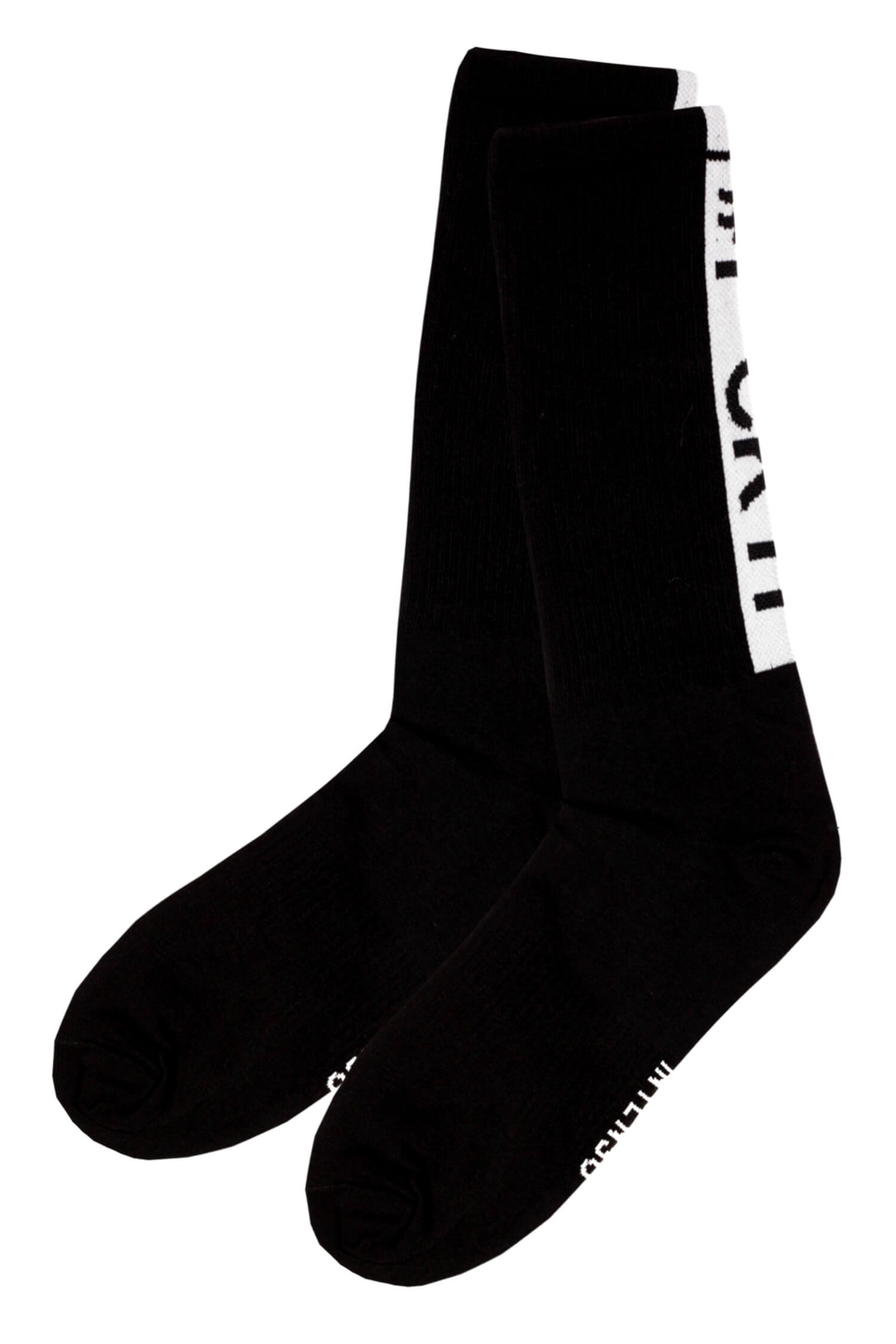 Fck it Intenso tmavé vysoké ponožky bavlna 36-40 černá