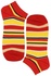 Bellinda ponožky - pruhované kotníčkové bavlněné červená 35-38