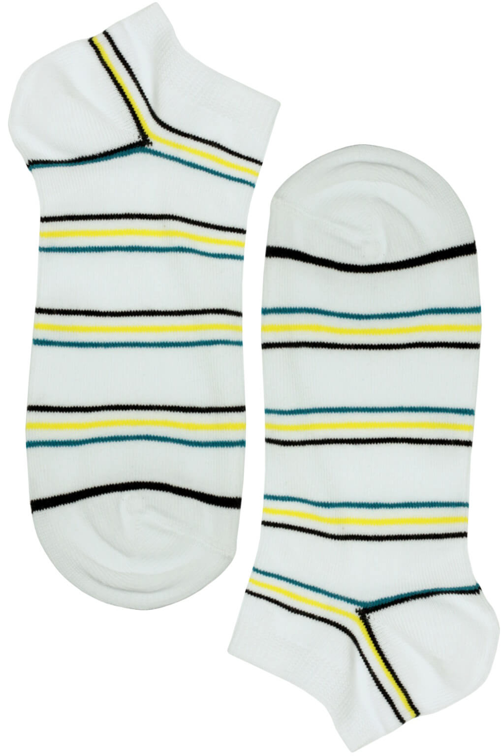 Bellinda ponožky - pánské nízké bavlněné s proužky 43-46 bílá