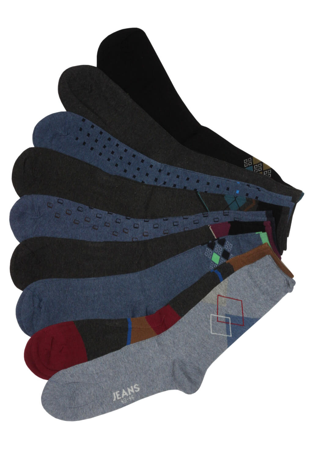 Pánské Bellinda Jeans ponožky se vzorem 2 páry 39-42 vícebarevná