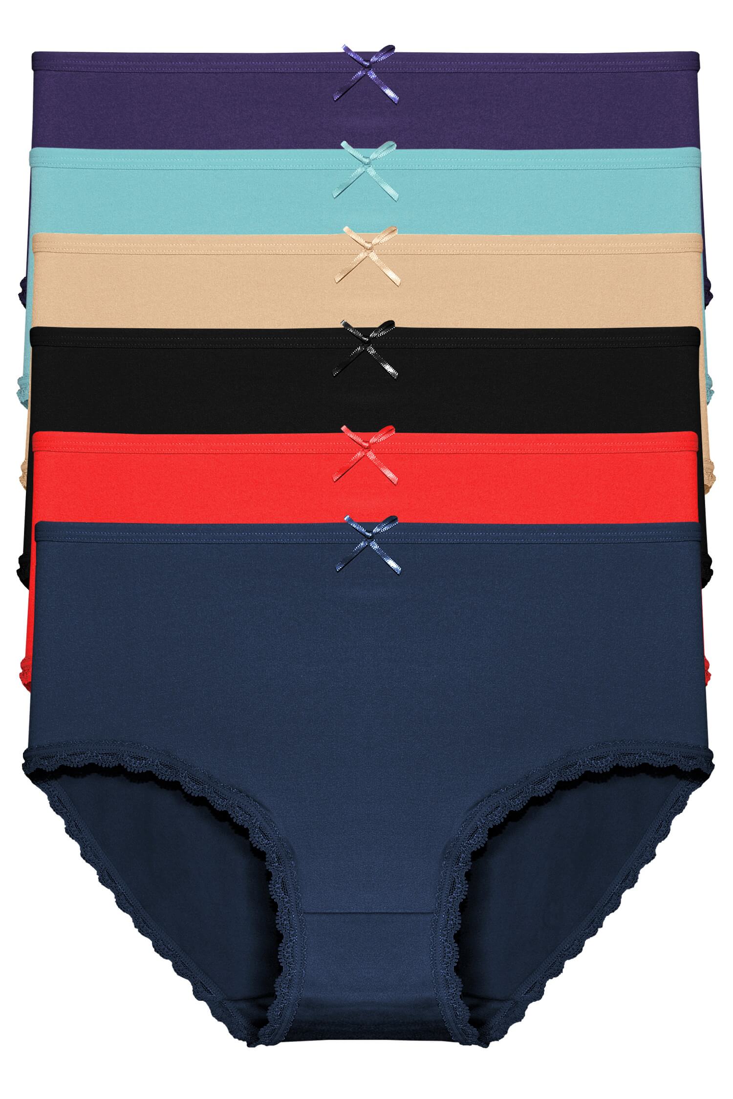 Ariela klasické kalhotky s krajkou 9075 - 3bal vícebarevná L