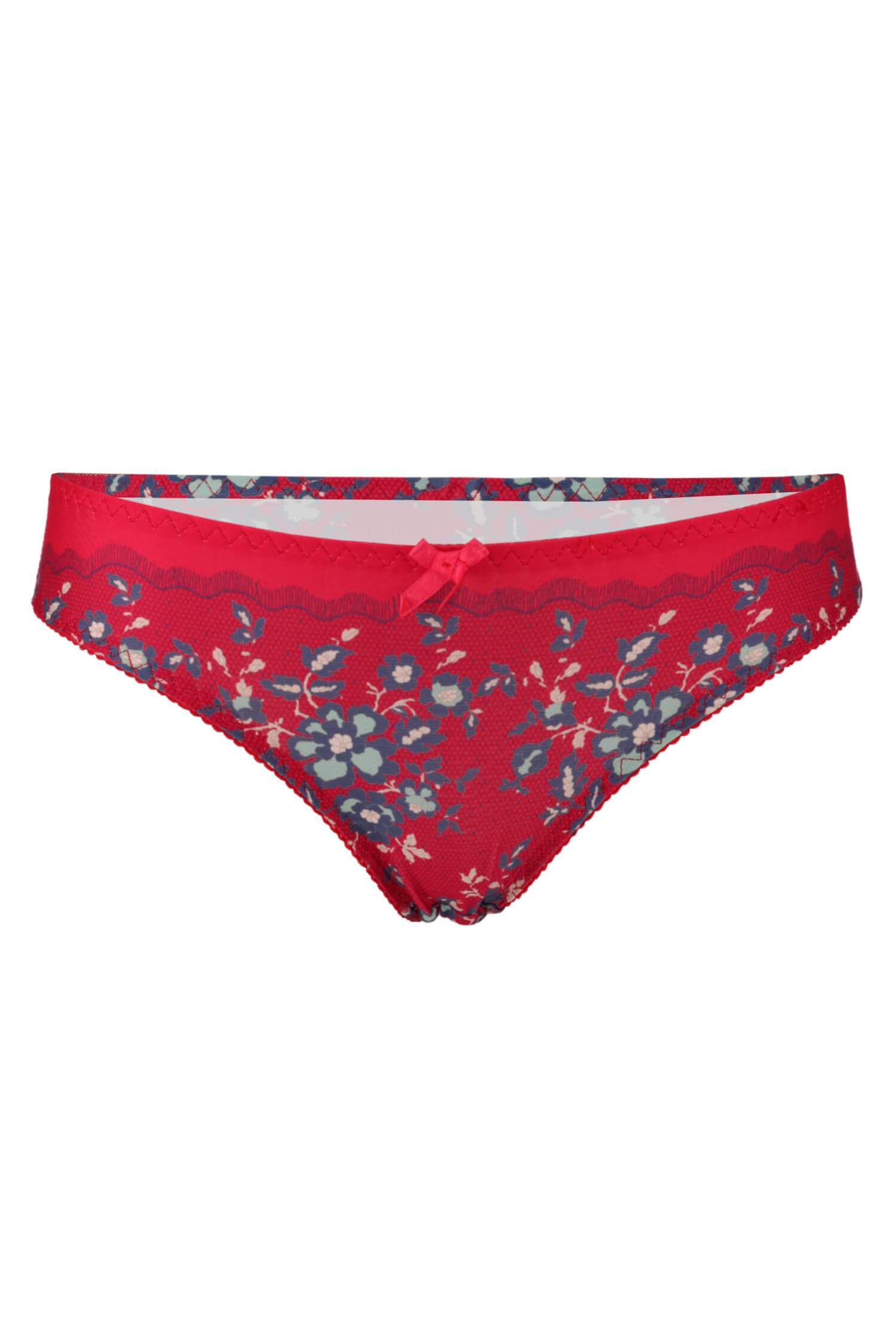 Květa dámské kalhotky s květinovým designem 2279 červená L