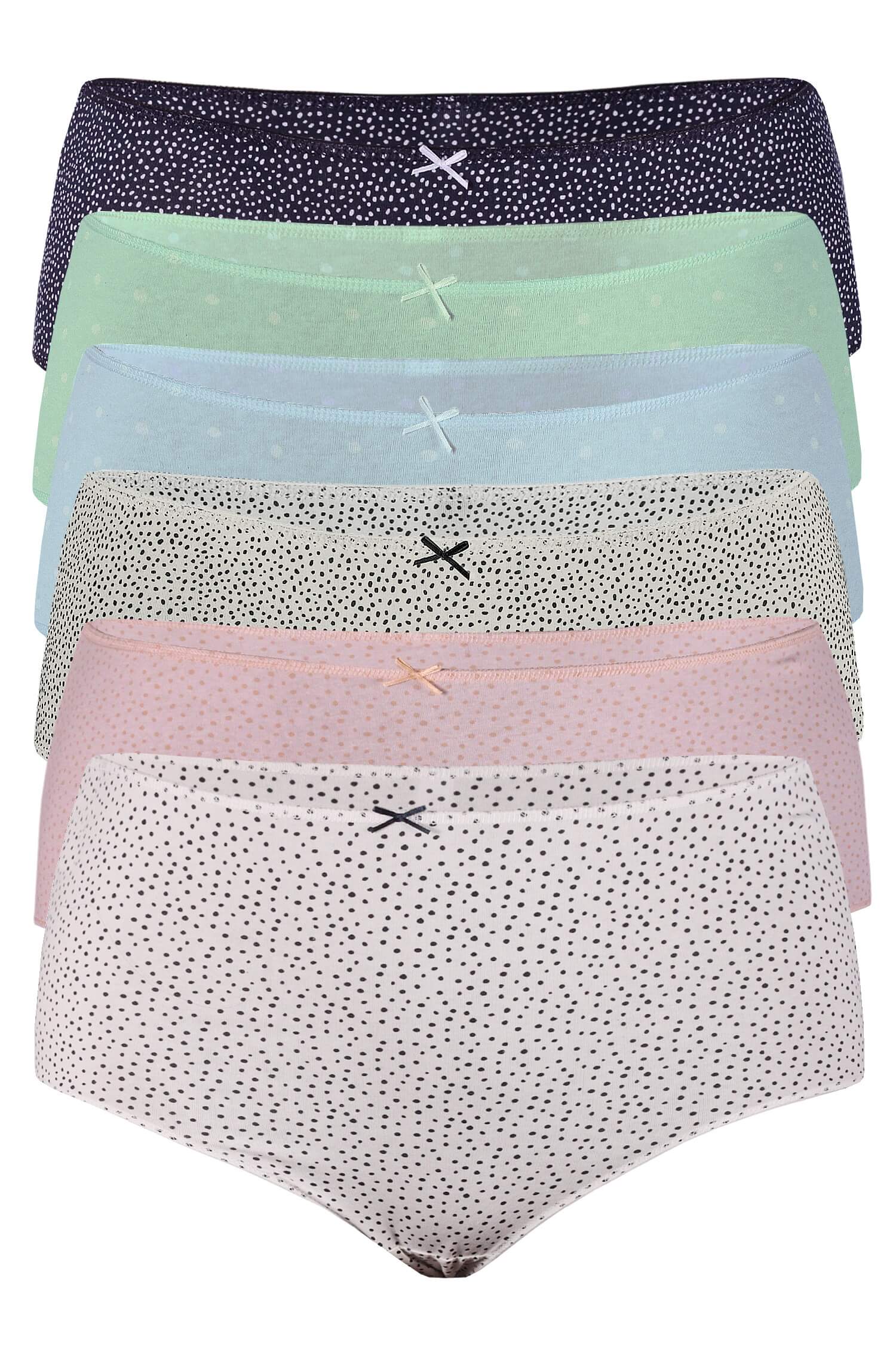 Cecilka bavlněné kalhotky puntík - 3bal 4XL vícebarevná