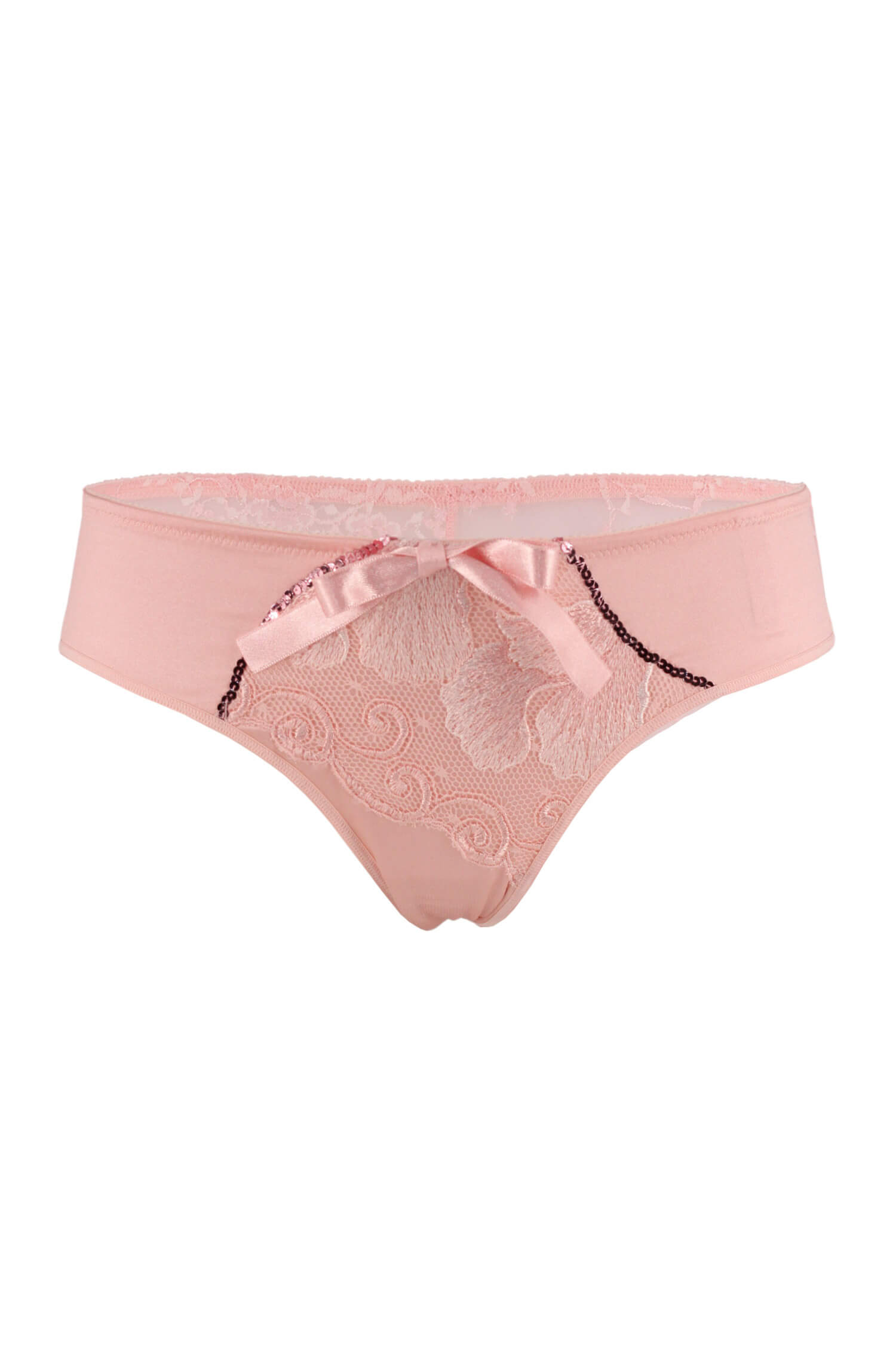 Charlota krajkové kalhotky s mašlí růžová L