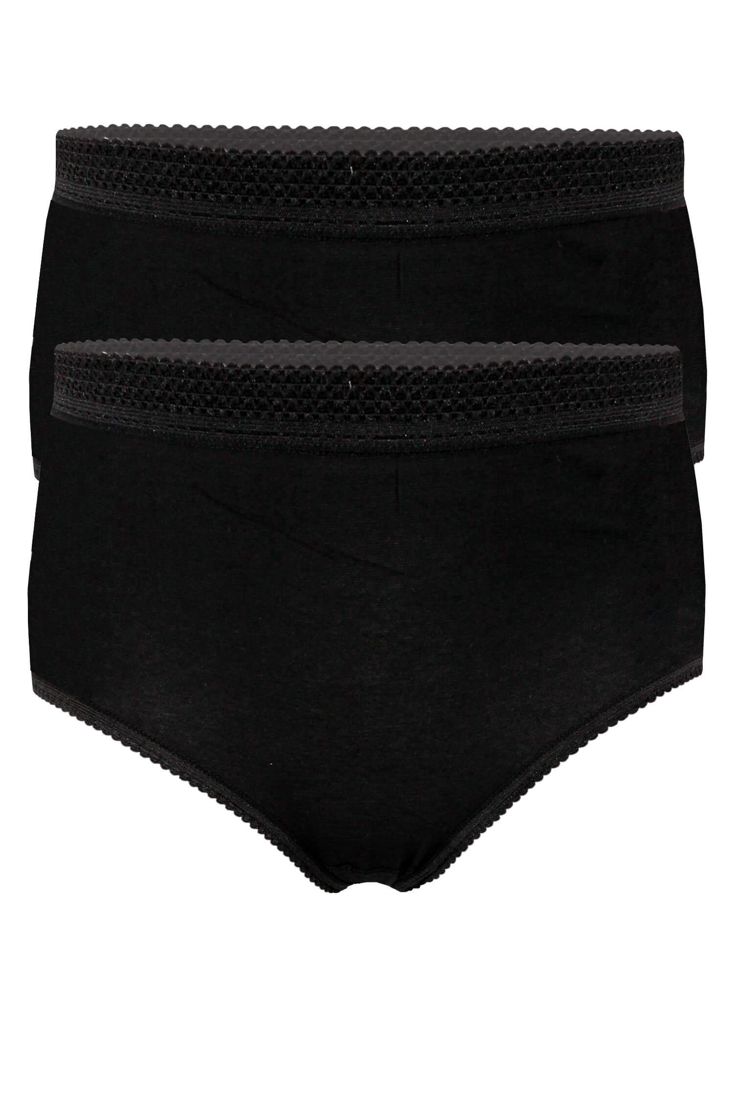 Apolena bavlněné kalhotky s vysokým pasem 2ks XL černá