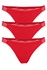 Erika červené kalhotky s pásky WNWC 82711- 3 bal červená M
