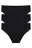 Helga bavlněné kalhotky s krajkou 9086 -3 ks černá M