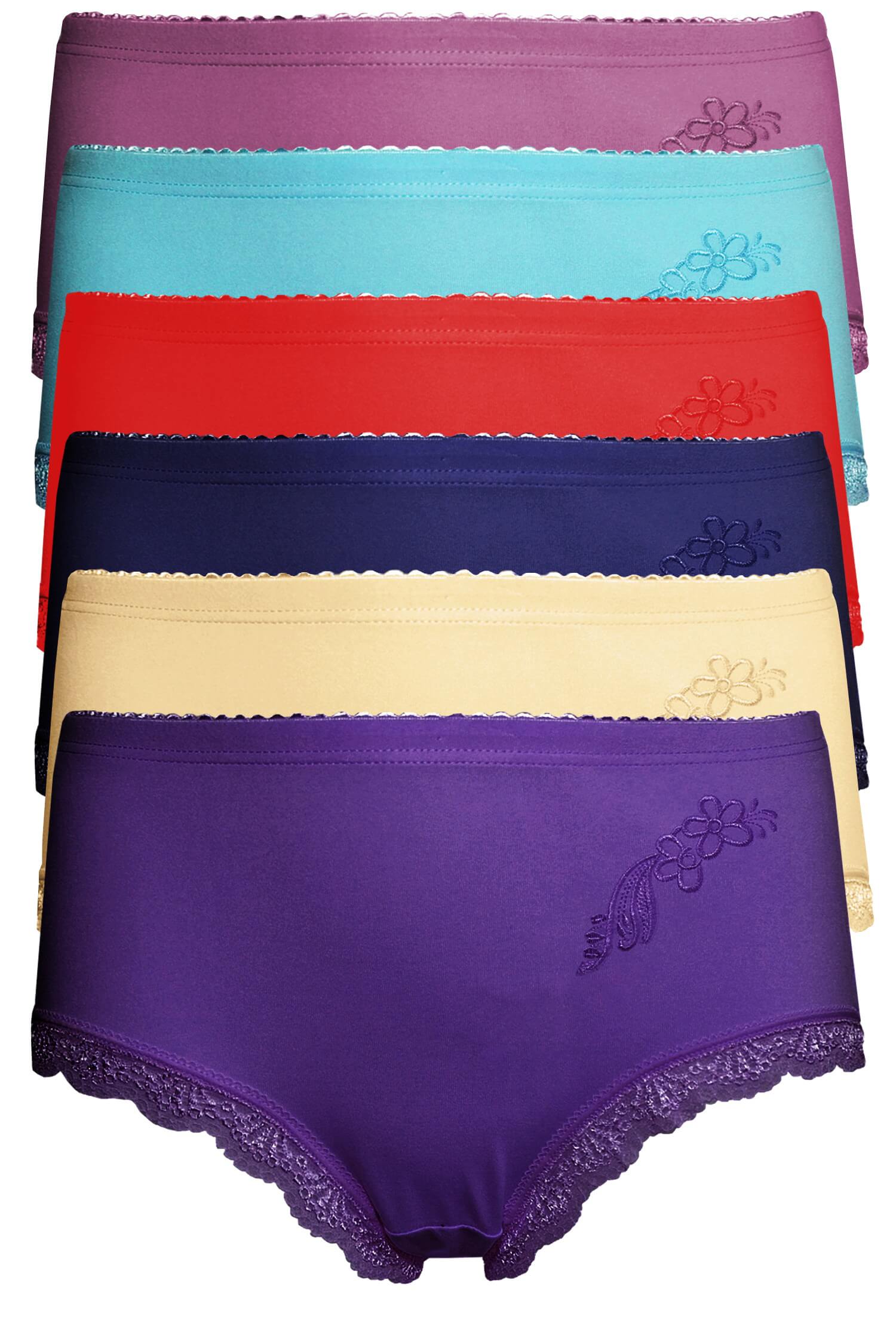 Danča bavlněné kalhotky s krajkou 9009 - 3bal L vícebarevná