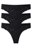 Gréta krajková tanga brazilky 9087 - 3 ks černá M