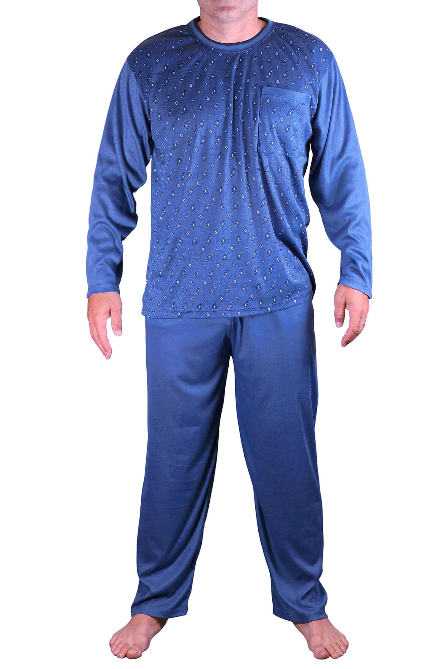 Oleg pánské pyžamo dlouhý rukáv V2122 XXL tmavě modrá