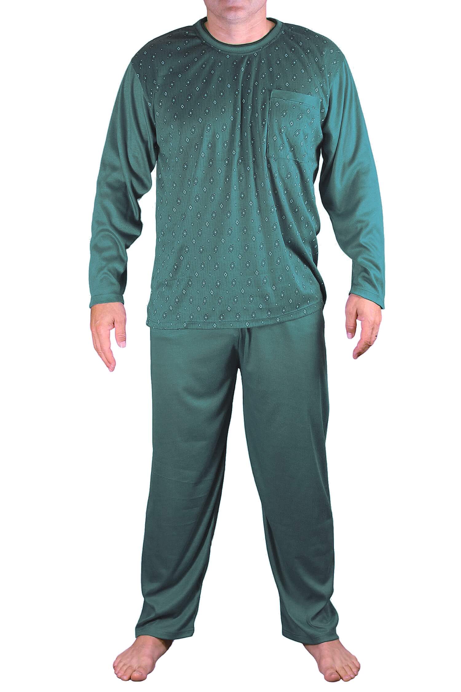 Oleg pánské pyžamo dlouhý rukáv V2122 XL zelená
