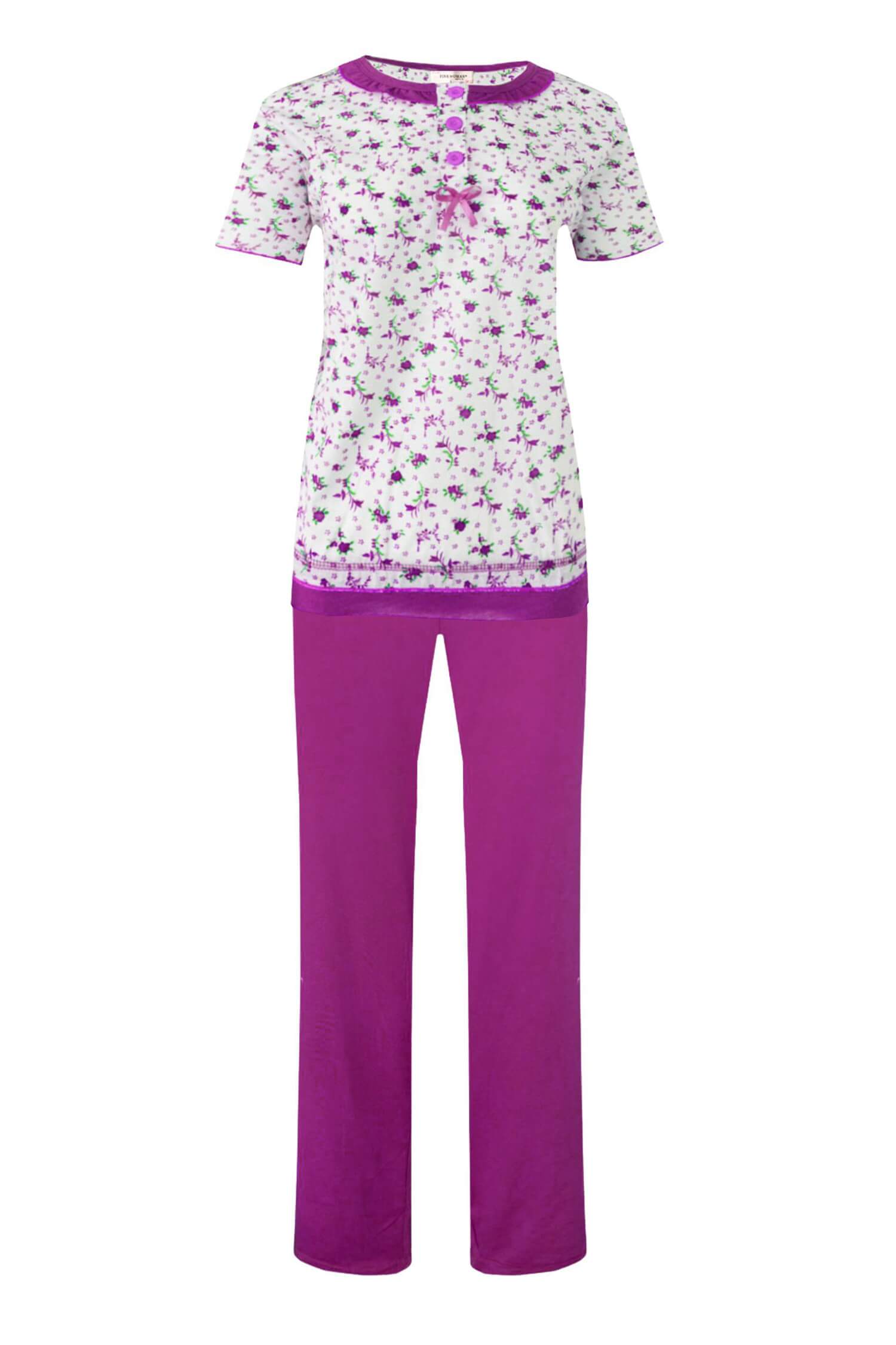 Astrid dámské pyžamo krátký rukáv 2201 3XL tmavě růžová