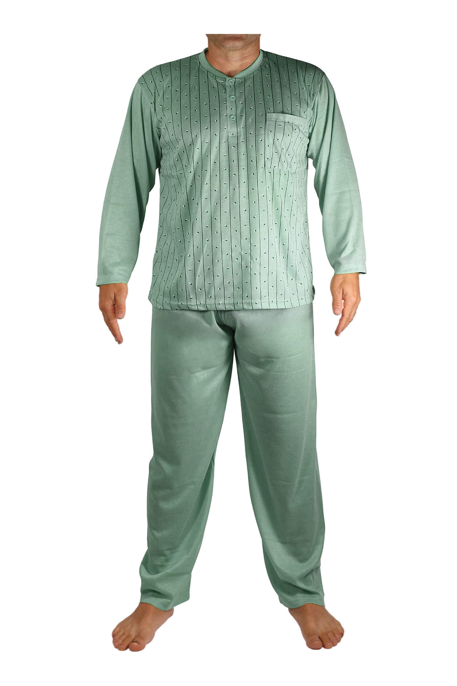 Ludvík pyžamo pánské dlouhé V1974 zelená 3XL