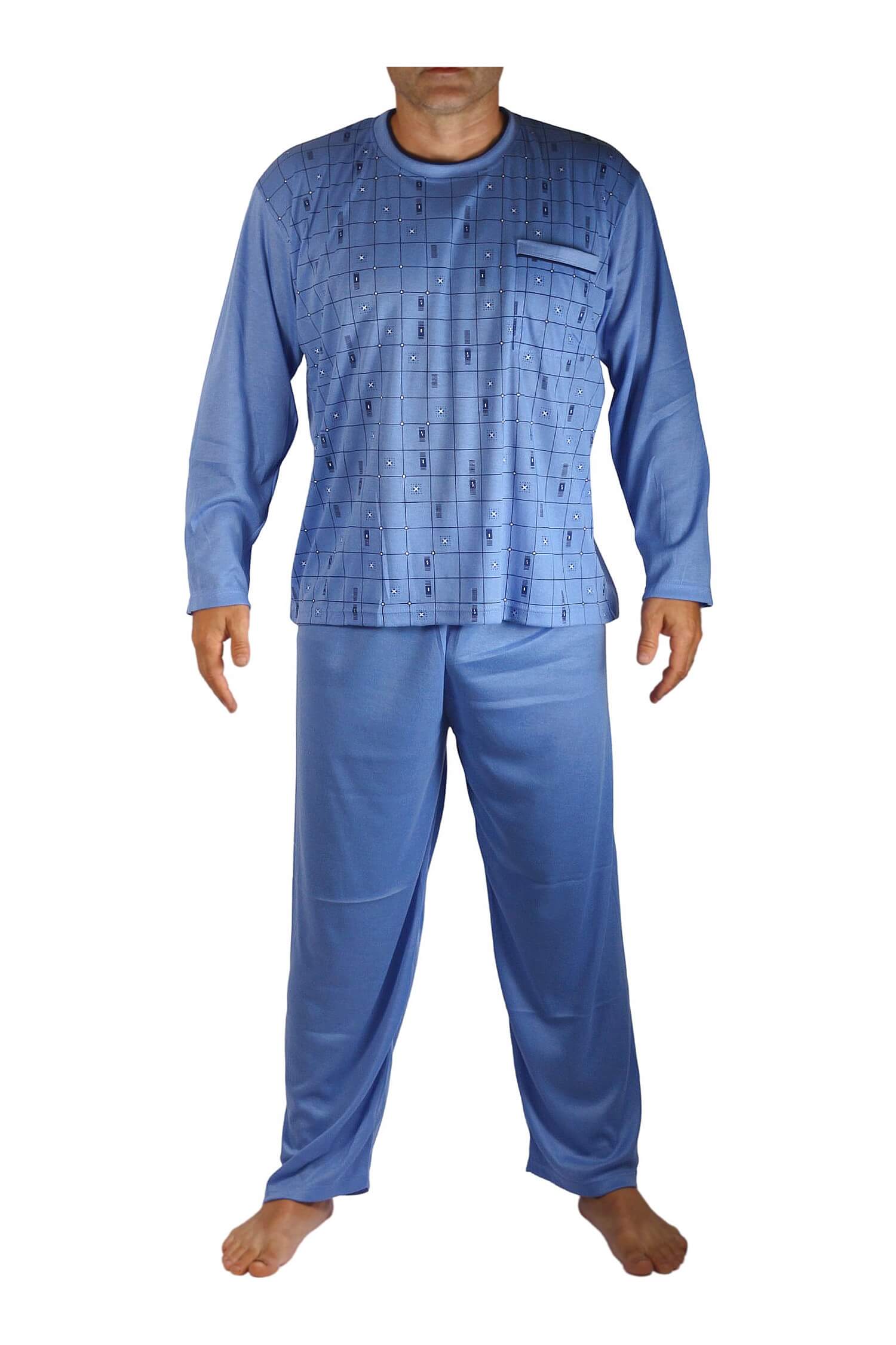 Aleš pyžamo pánské dlouhé V2388 3XL modrá
