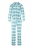 Odeta dámské kostkované pyžamo dlouhé 2271 světle modrá XXL