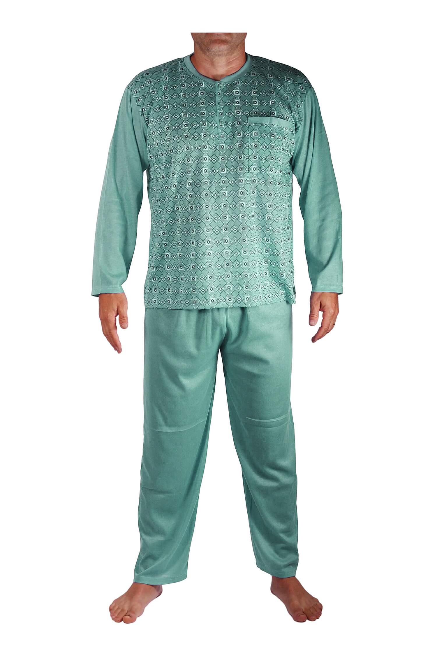 Jindřich dlouhé pyžamo pánské V2338 XL zelená