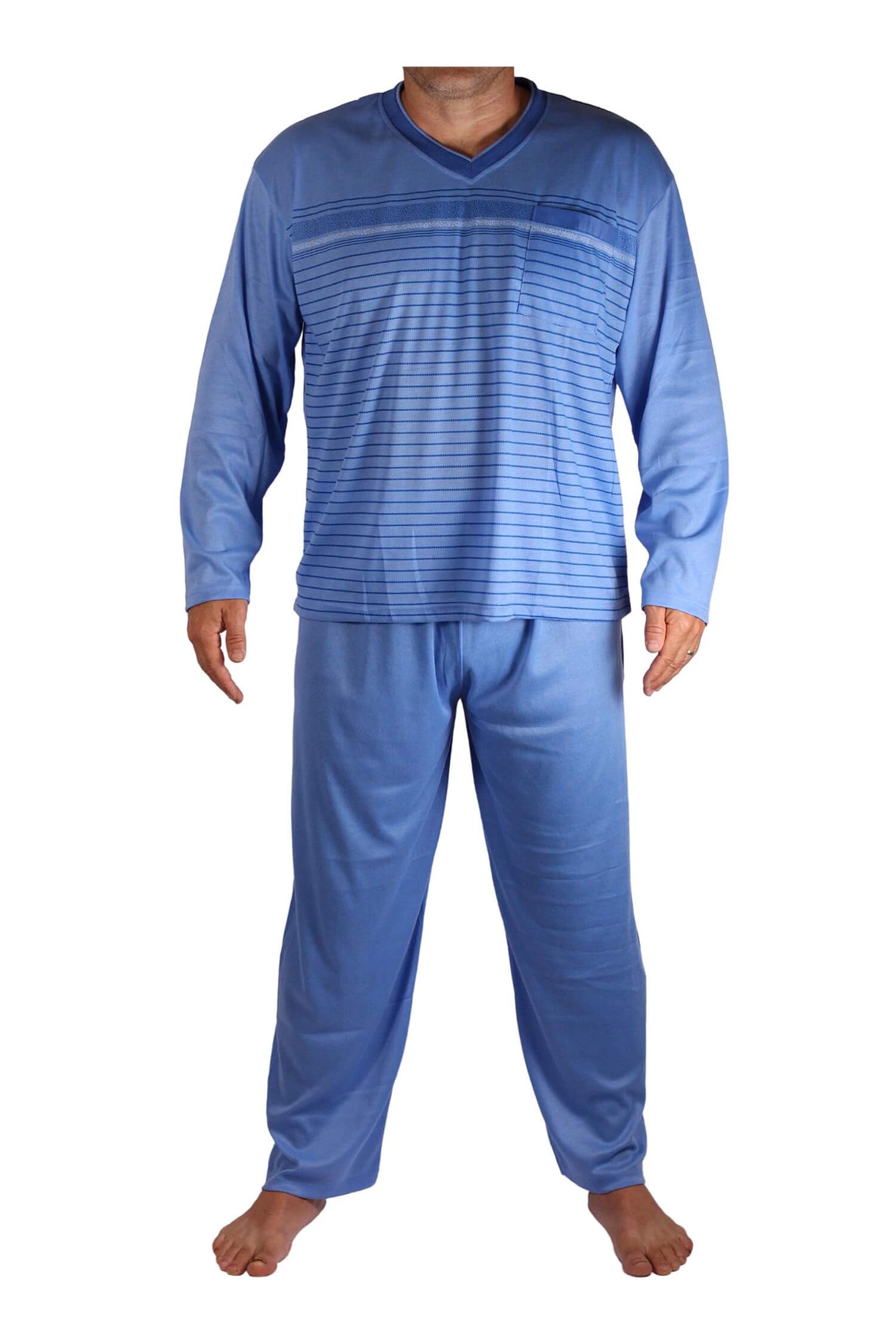 Standa pyžamo pánské dlouhé V2401 světle modrá 3XL
