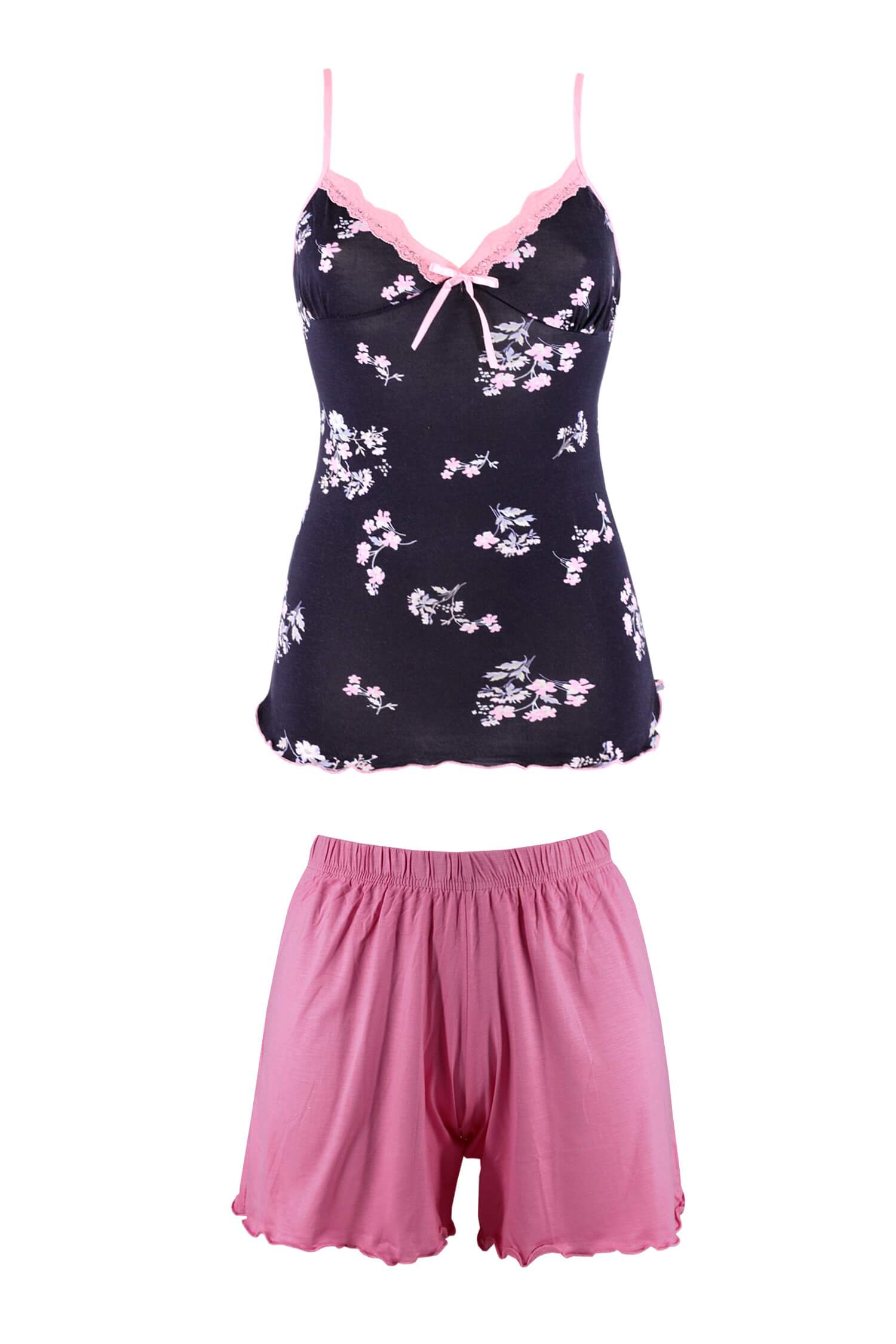 Vonia letní set košilka kraťasy pyžamo 3XL růžová