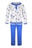 Fiore dvojdílné pyžamo dlouhé kytičky 2300 tmavě modrá XL