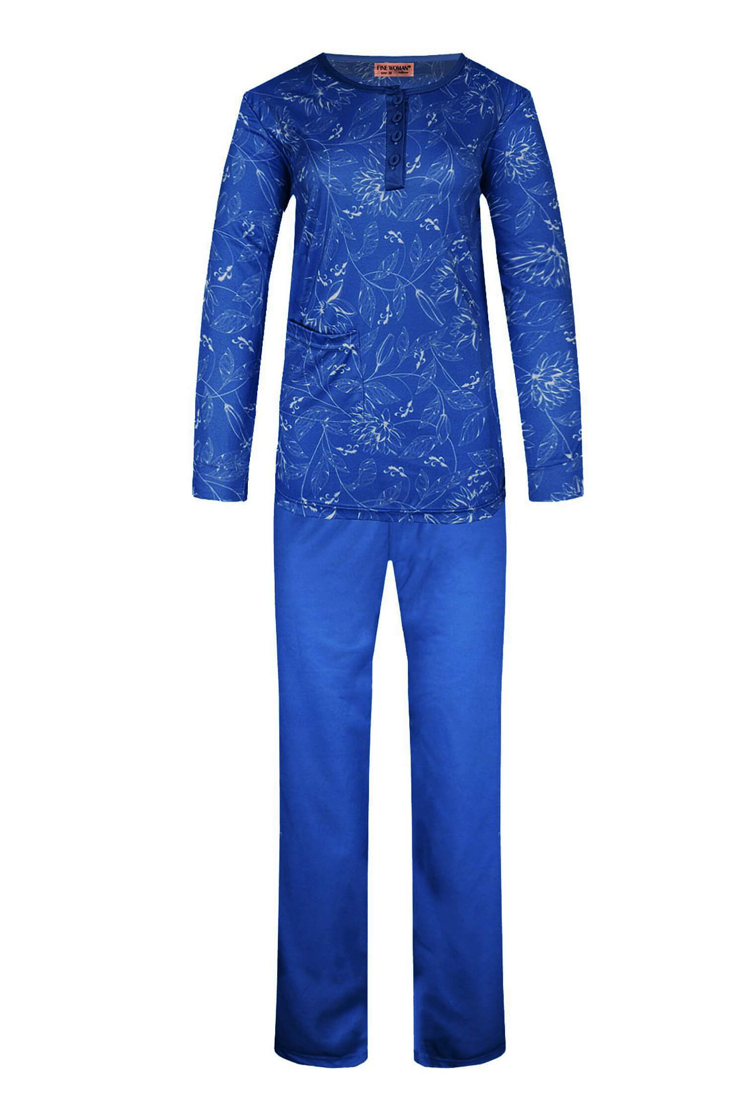 Sára dámské pyžamo dlouhý rukáv 2299 XL tmavě modrá