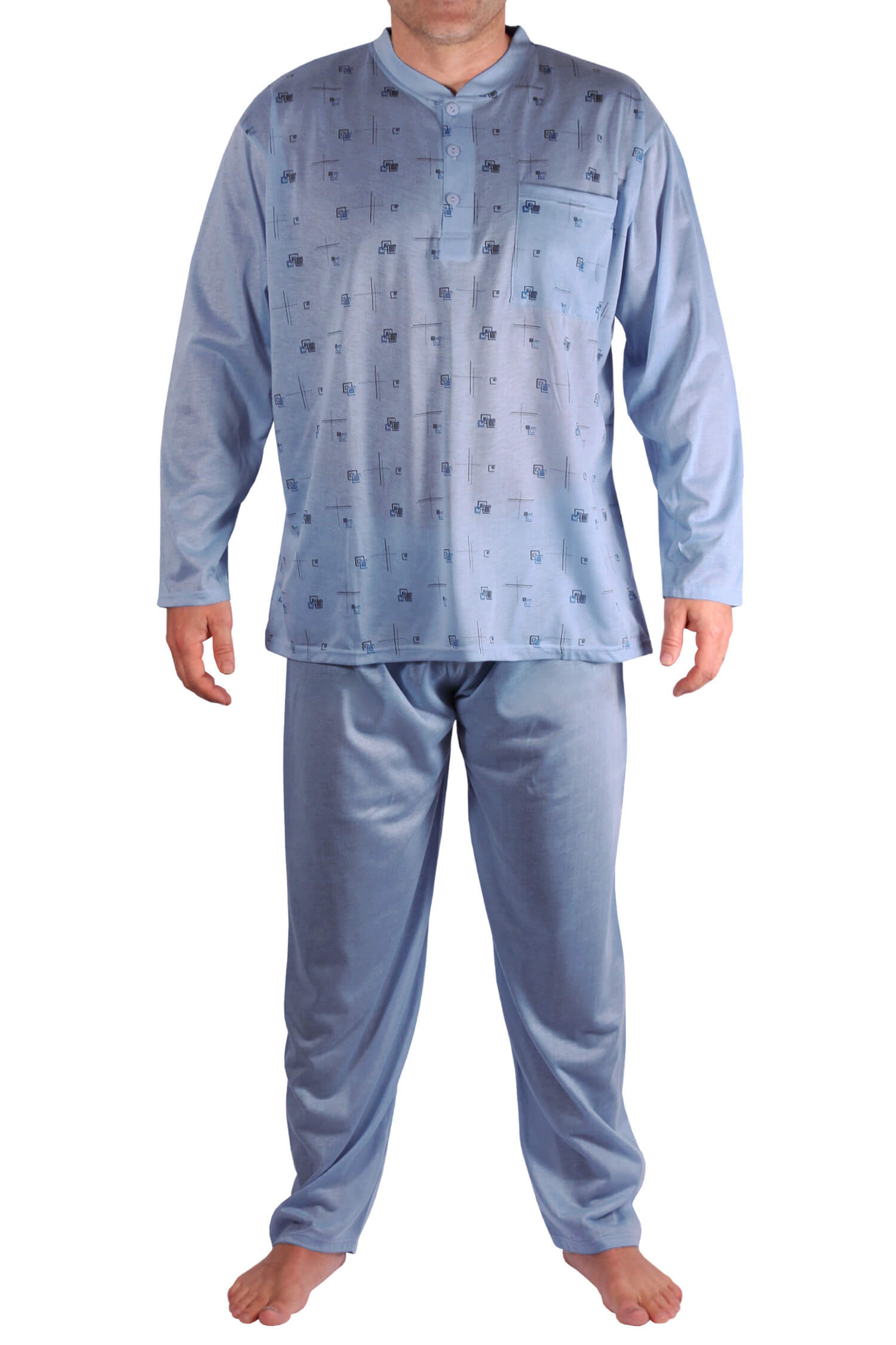 Libor pánské pyžamo s dlouhým rukávem 1-OGD-145 M světle modrá
