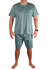 Leman pánské pyžamo krátký rukáv 1070 zelená M