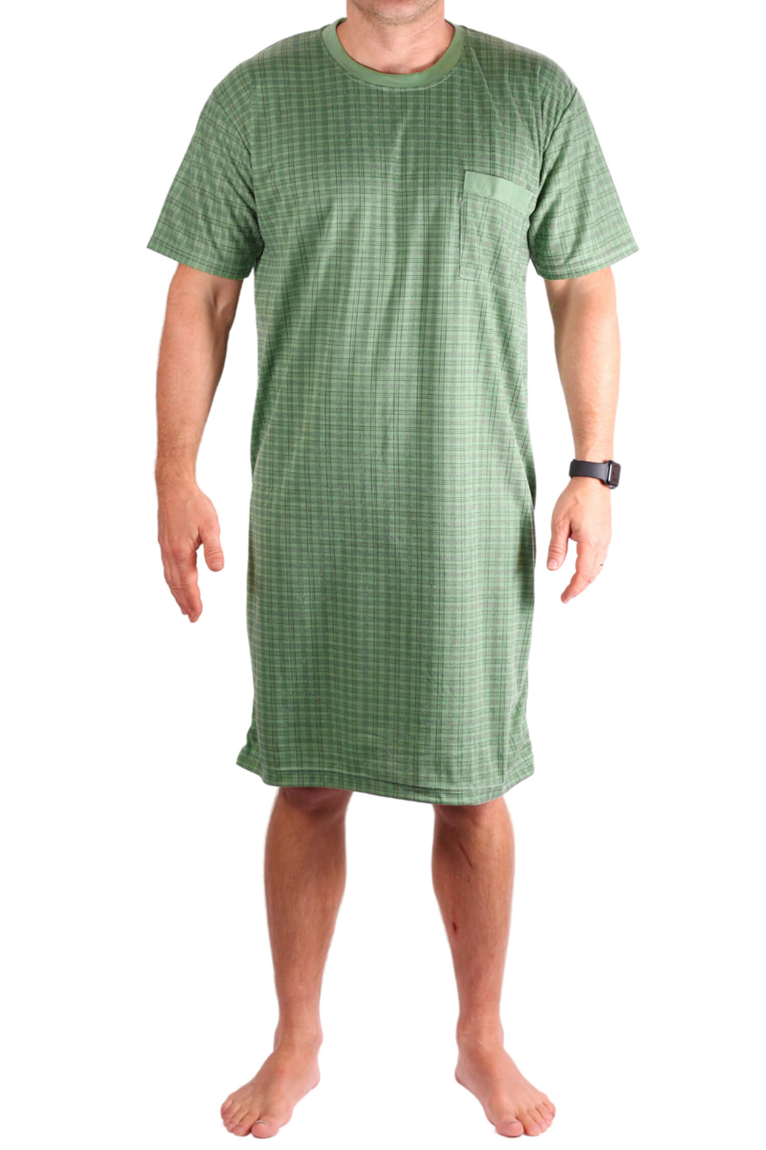 Tonda pánská noční košile pro plné tvary XL zelená