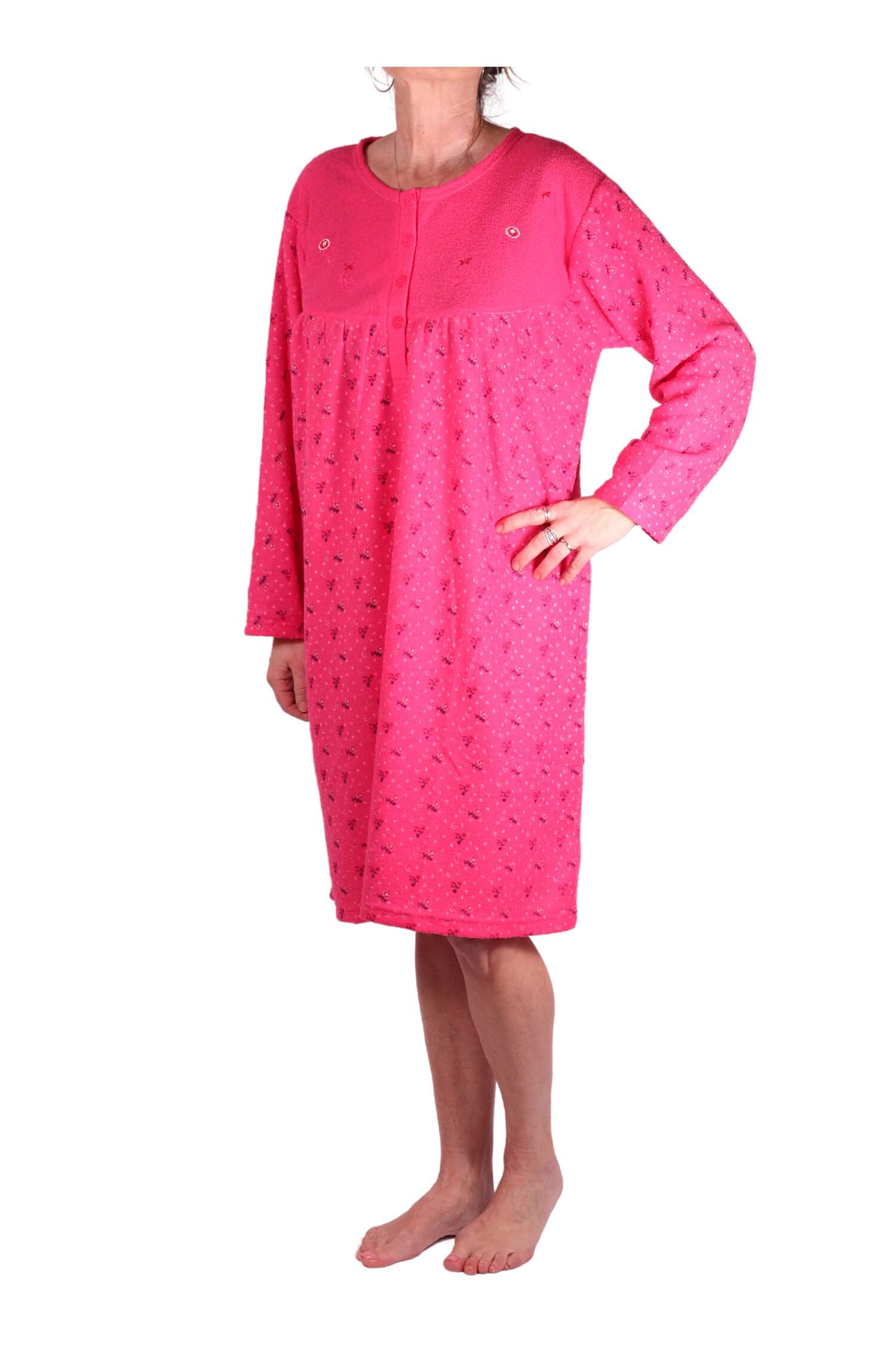 Eliška dámská froté noční košile 1990 L růžová