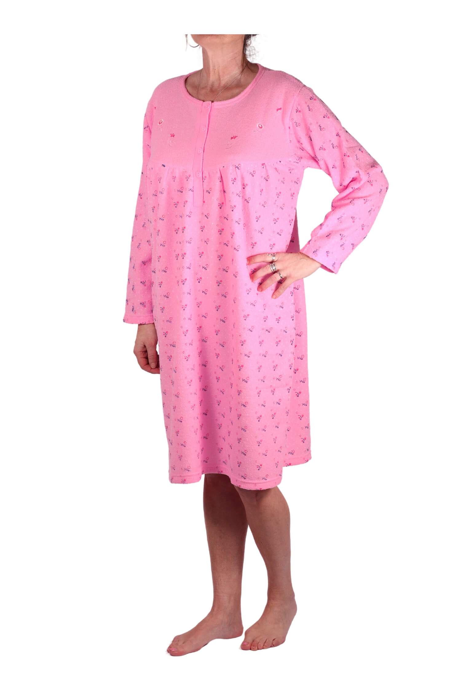 Eliška dámská froté noční košile 1990 XXL světle růžová