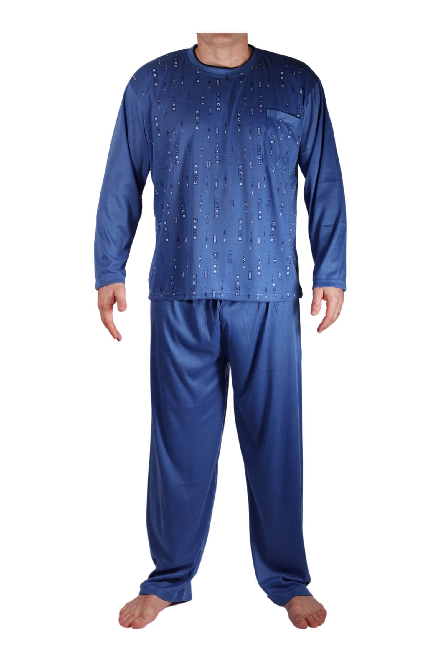 Vlastimil dlouhé pyžamo pánské V2337 3XL modrá