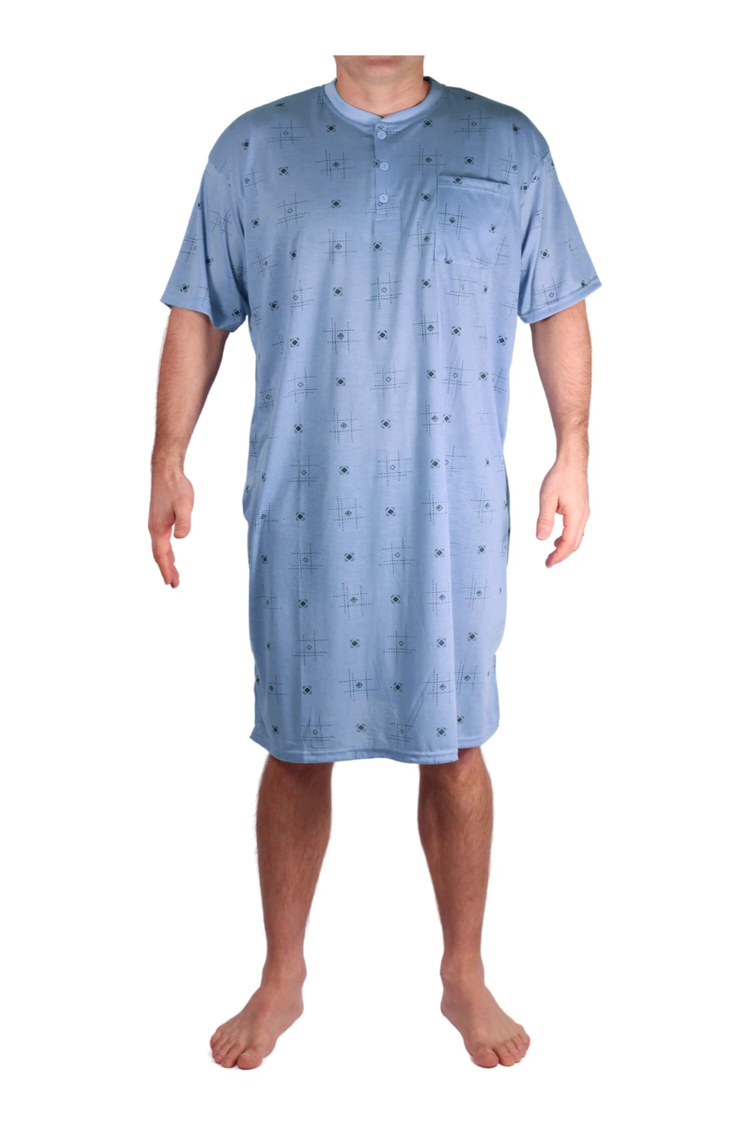 Vašek pánská noční košile 02-DOGTN-02 XL světle modrá