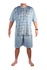 Dominik pánské pyžamo s krátkým rukávem světle modrá 4XL