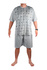 Dominik pánské pyžamo s krátkým rukávem světle šedá 4XL