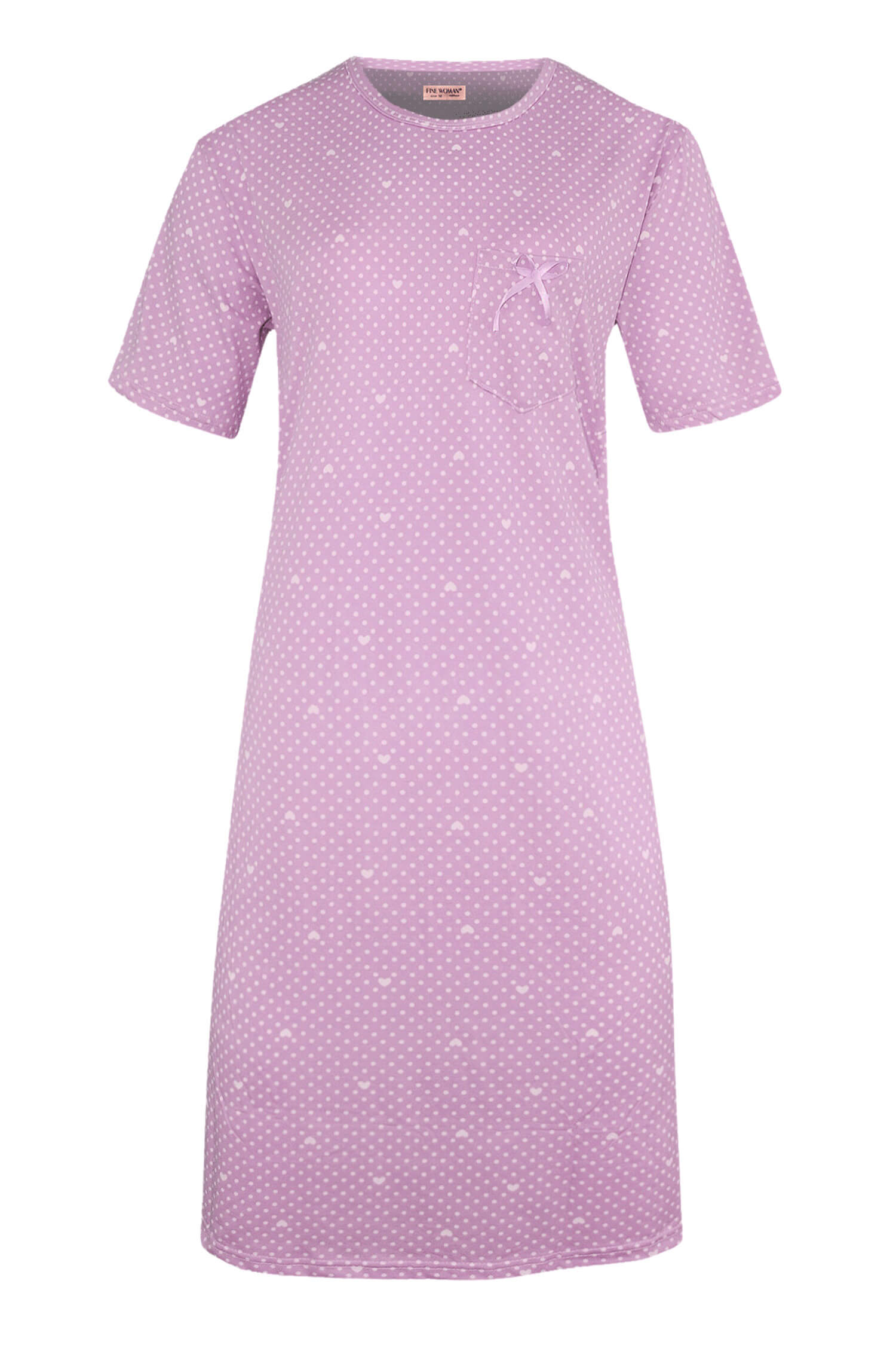 Danuška dámská noční košile s puntíky 6528 3XL světle fialová
