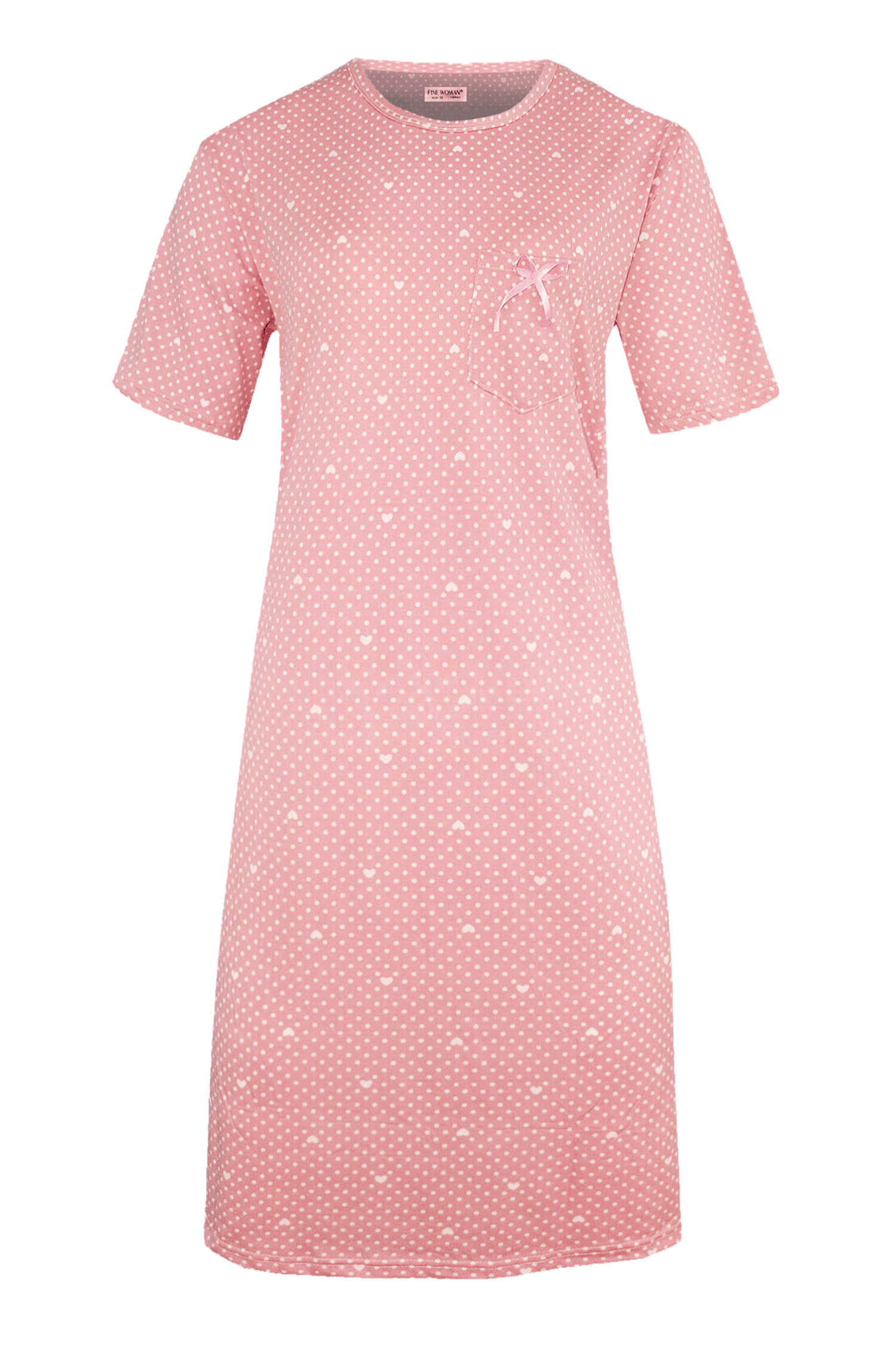 Danuška dámská noční košile s puntíky 6528 XL světle růžová