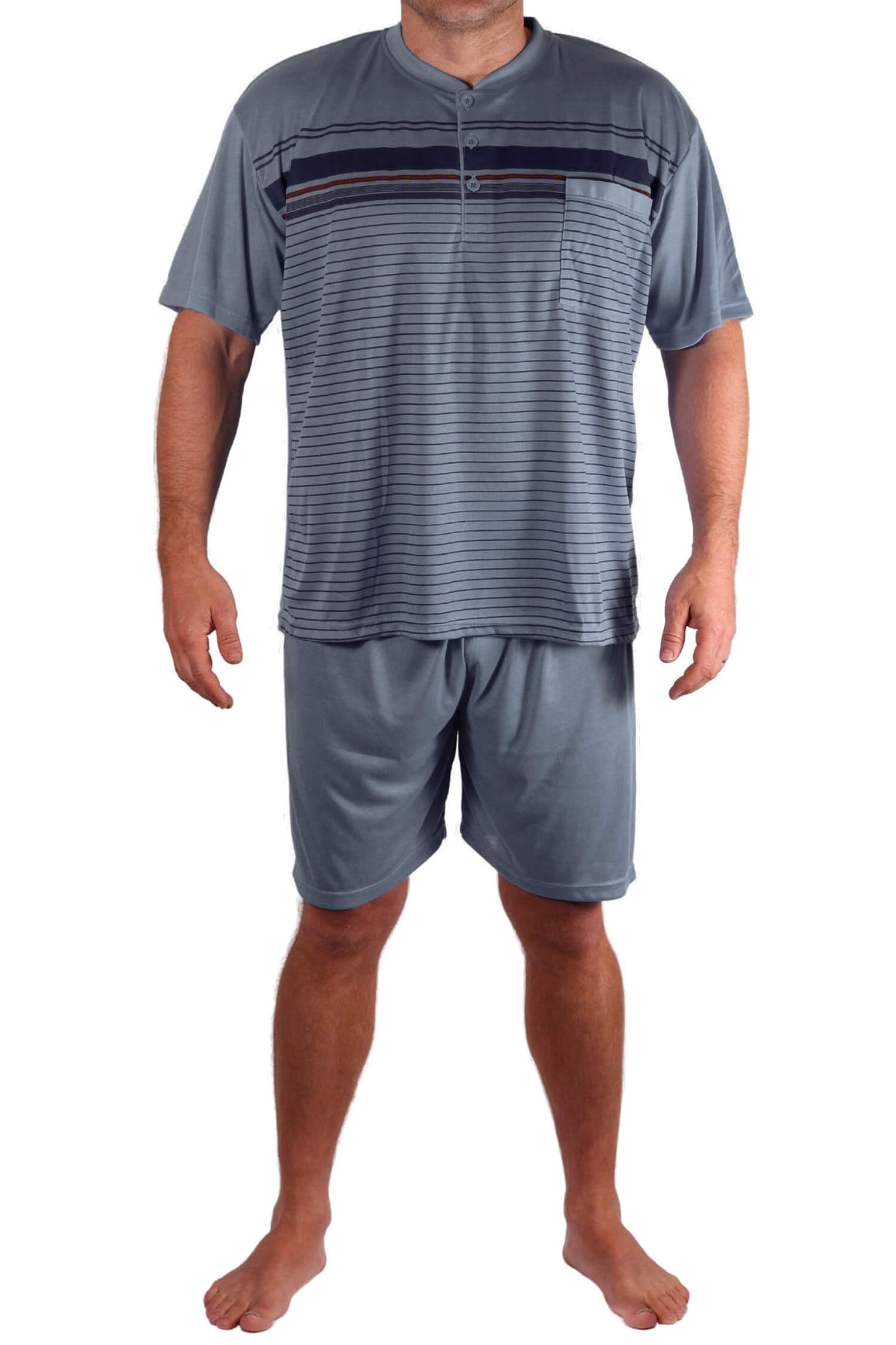 Ctibor pánské pyžamo s krátkým rukávem XL šedá