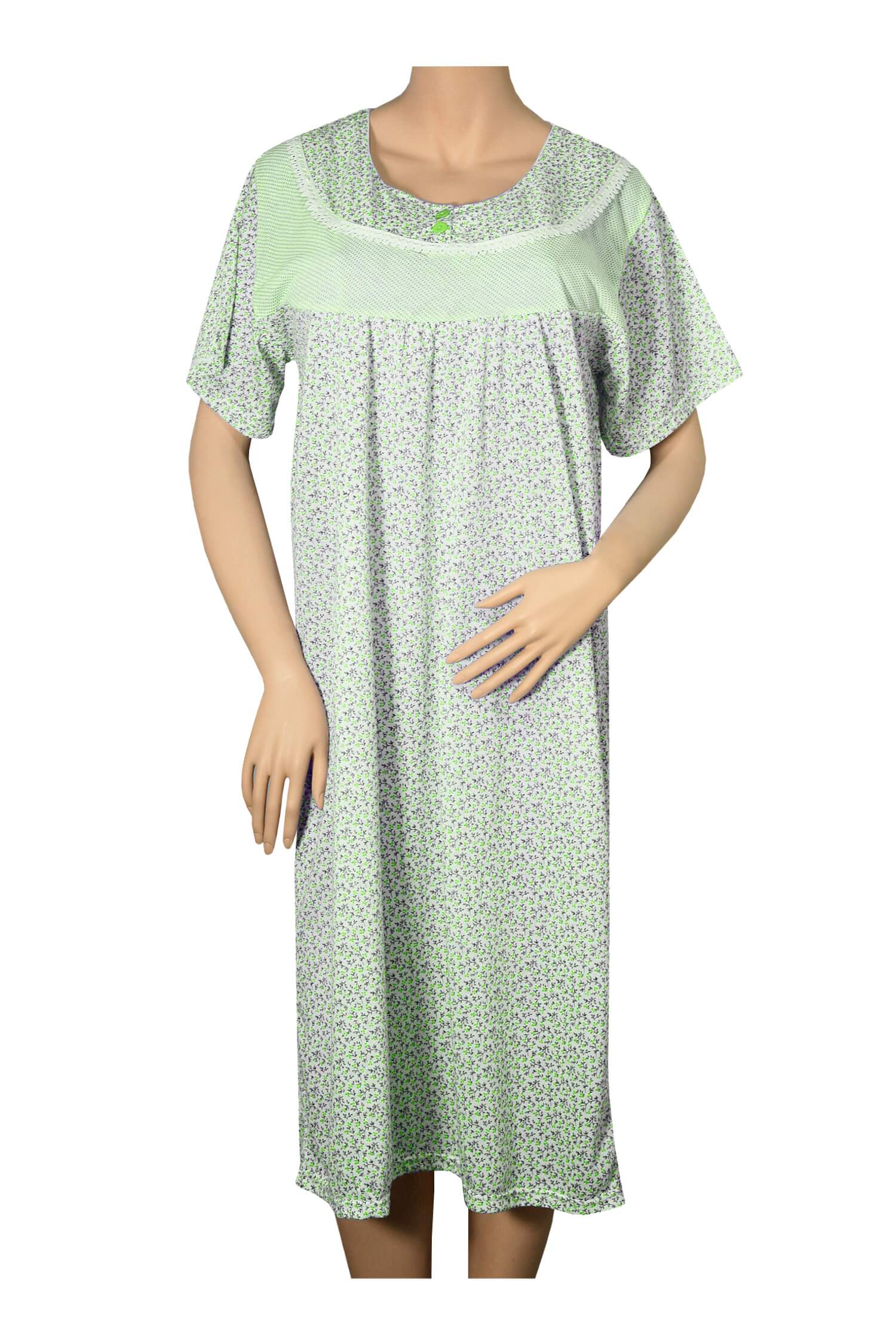 Halina dámská noční košile krátký rukáv 3XL světle zelená