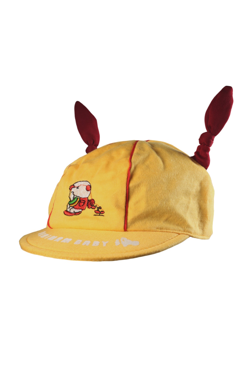 Ušáček dětský klobouček 6-9 měs žlutá